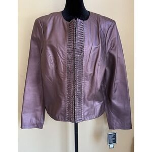 Revue Genuine Leather Jacket Penny Copper Size L NWT